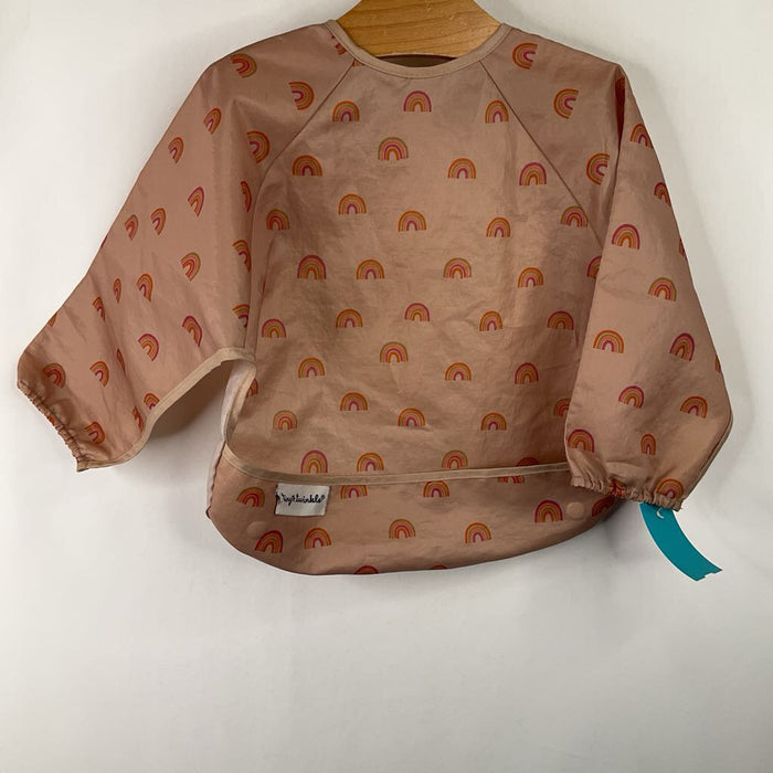 Size 6-24m: Tiny Twinkle Pink Rainbows Long Sleeve Bib
