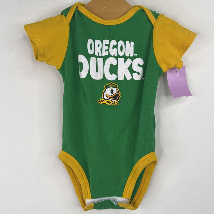 Size 6-9m: Oregon Ducks Green/Yellow Onesie