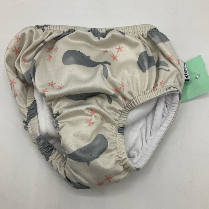 Size 6m: Green Sprouts Creme Whale Swim Diaper