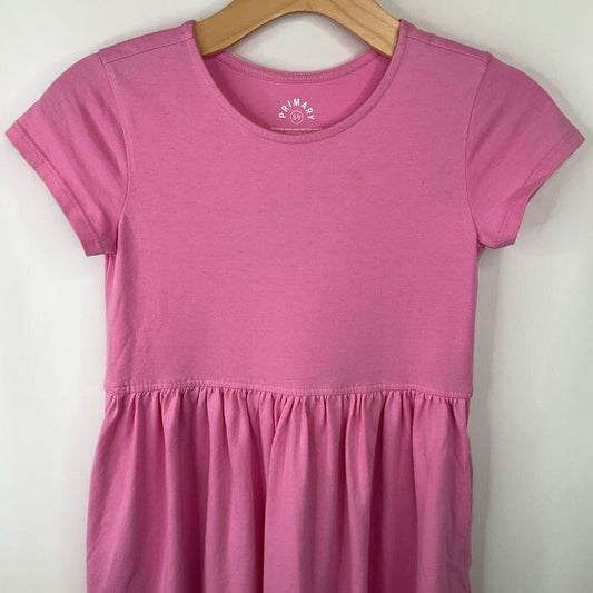 Size 8-9: Primary Pink Short Sleeve Dress