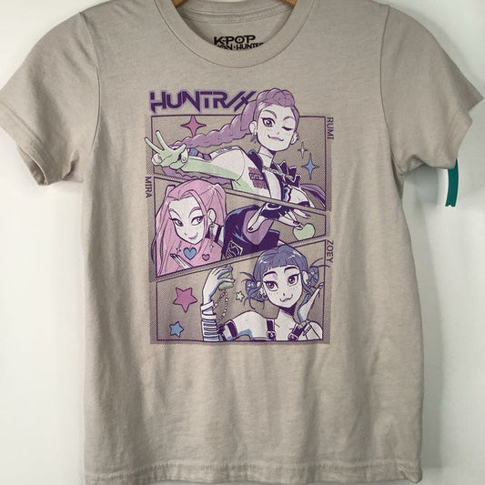 Size 8: K-Pop Demon Hunters Grey/Purple Huntr/x T-Shirt