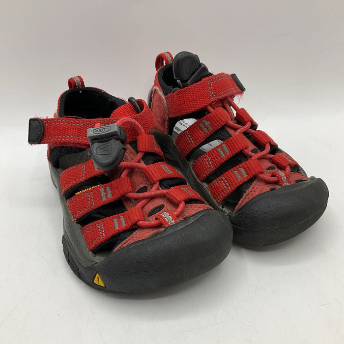 Size 8: Keen Red/Black Toggle/Velcro Strap Sandals