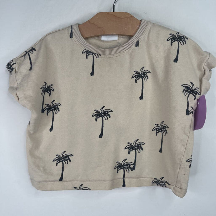 Size 9-12m: Zara Creme Palm Trees T-Shirt