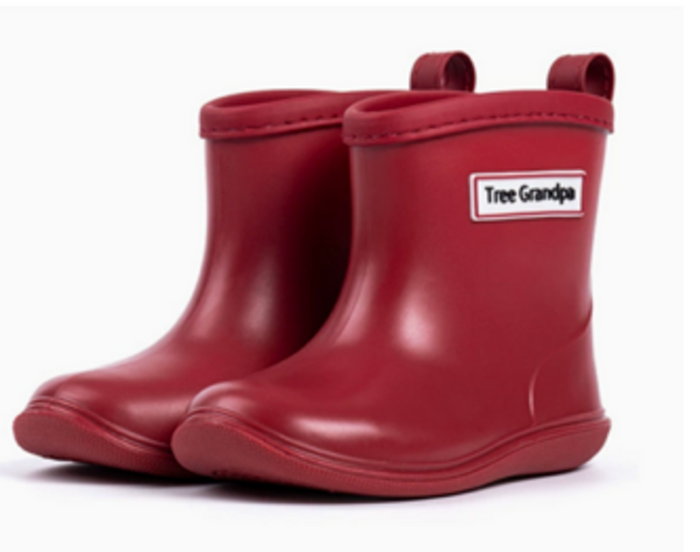 Size 9 (17cm): Tree Grandpa RED Rain Boots NEW