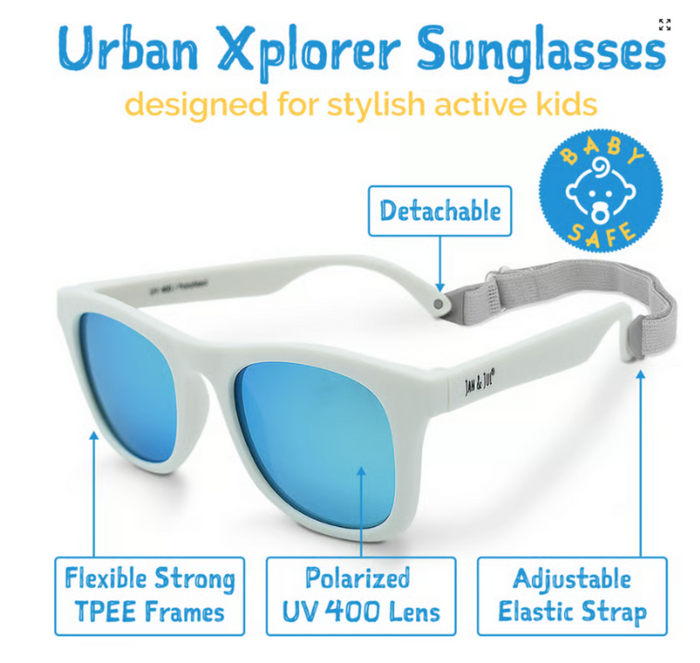 Size L (6Y+): Jan & Jul Urban Xplorer Sunglasses - PEACHY PINK AURORA