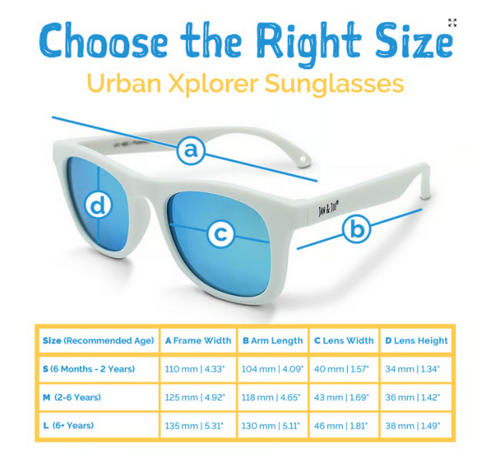 Size M (2-6Y): Jan & Jul HEART Sunglasses -WHITE AURORA