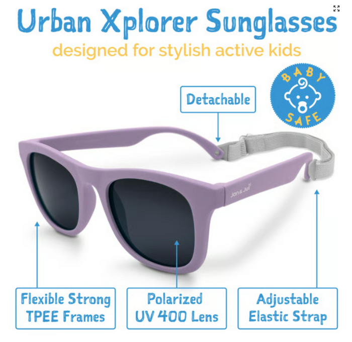 Size M (2-6Years): Jan & Jul Urban Xplorer Sunglasses - DUSTY PURPLE
