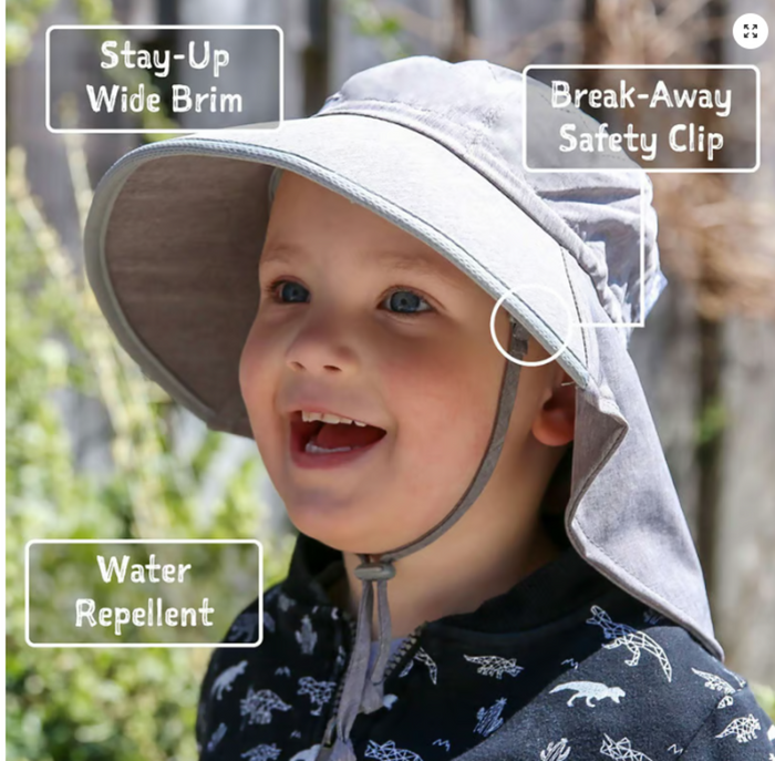 Size M (6-24m): Jan & Jul Aqua Dry Adventure Hat - FOREST FRIENDS