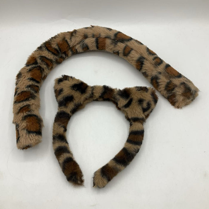Size OS: Leopard Print Headband And Tail