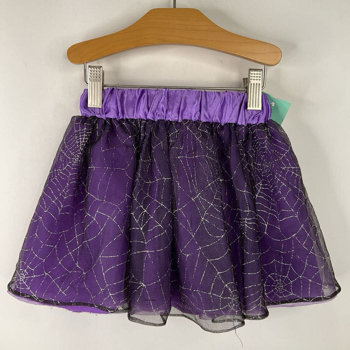 Size OS: Purple/Black/Sliver Spider Web Skirt