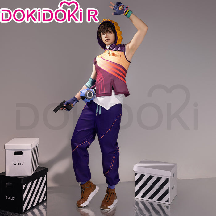 【Size S-2XL】DokiDoki-R Game Valorant Cosplay Miks Costume DJ