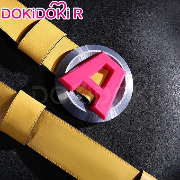 【Size S-3XL】DokiDoki-R Game Cosplay Costume Yellow Trench Coat Blue Pink Outfit