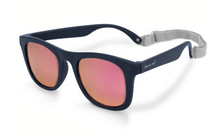 Size S (6m-2y): Jan & Jul Urban Xplorer Sunglasses - DARK NAVY AURORA