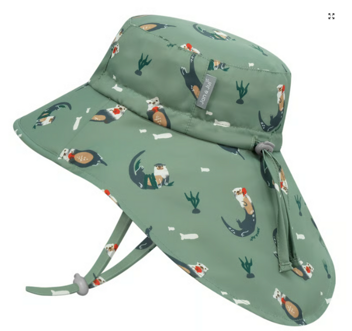 Size XL (5-12 years): Jan & Jul Aqua Dry Adventure Hat - OTTER