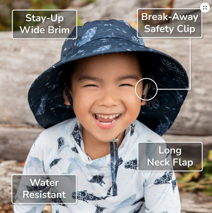 Size XL (5-12 years): Jan & Jul Aqua Dry Adventure Hat - OTTER