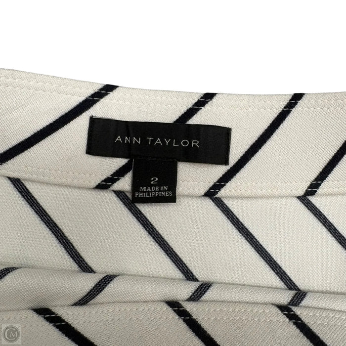 Skirt Maxi By Ann Taylor In Black & White, Size: 2