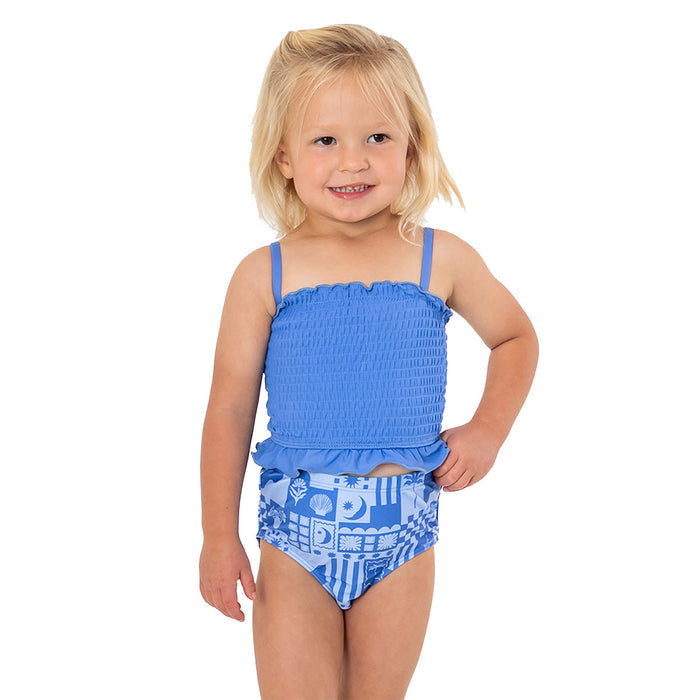 Smocked Tankini Top (Girls) Swim Top Janela Bay- Tilden Co.