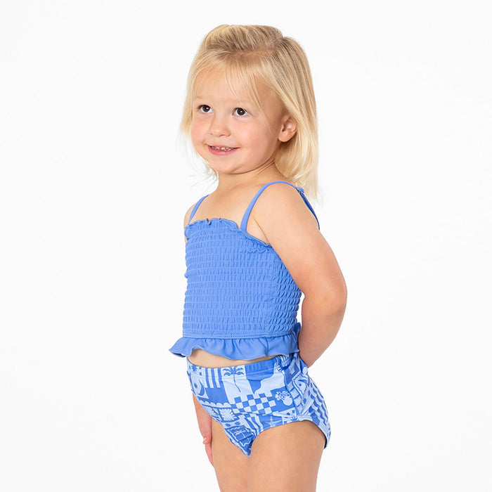Smocked Tankini Top (Girls) Swim Top Janela Bay- Tilden Co.