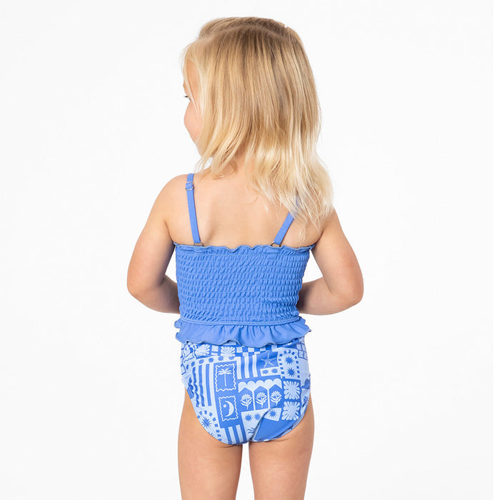 Smocked Tankini Top (Girls) Swim Top Janela Bay- Tilden Co.