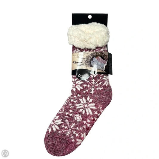 Socks By Mia & Tess In Cream & Pink, Size: Osfm
