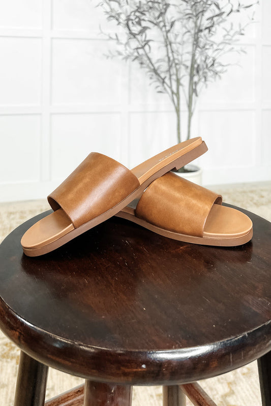 Sole Mate Slip on Sandals in Tan Sandal Ave Shops- Tilden Co.