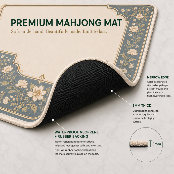 The Veranda — Cocktail Garden Mahjong Mat - PREORDER - Premium Mahjong from Told in Tiles - Just $80! Shop now at Pat's Monograms