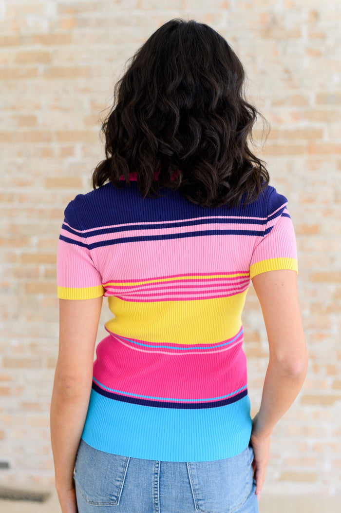 Sounds Great Striped Top Sweater Ave Shops- Tilden Co.