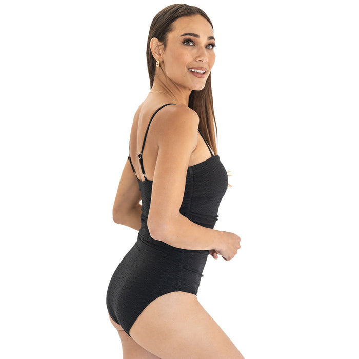 Spaghetti Strap Ruched One Piece Swimsuit One Piece Swimsuit Janela Bay- Tilden Co.