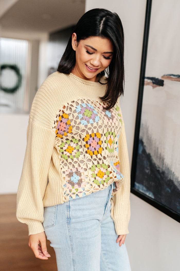 Square Dance Granny Square Sweater Sweater Ave Shops- Tilden Co.