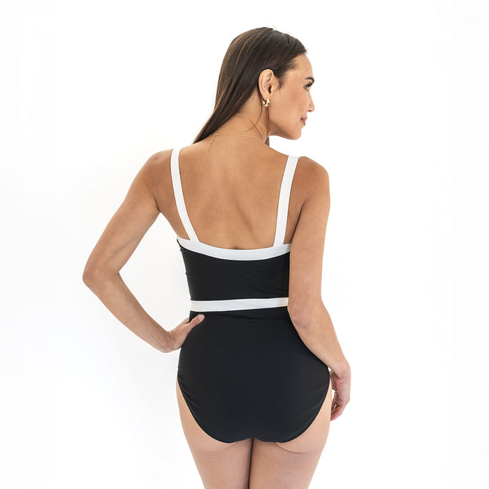Square Neck Outline One Piece Swimsuit One Piece Swimsuit Janela Bay- Tilden Co.
