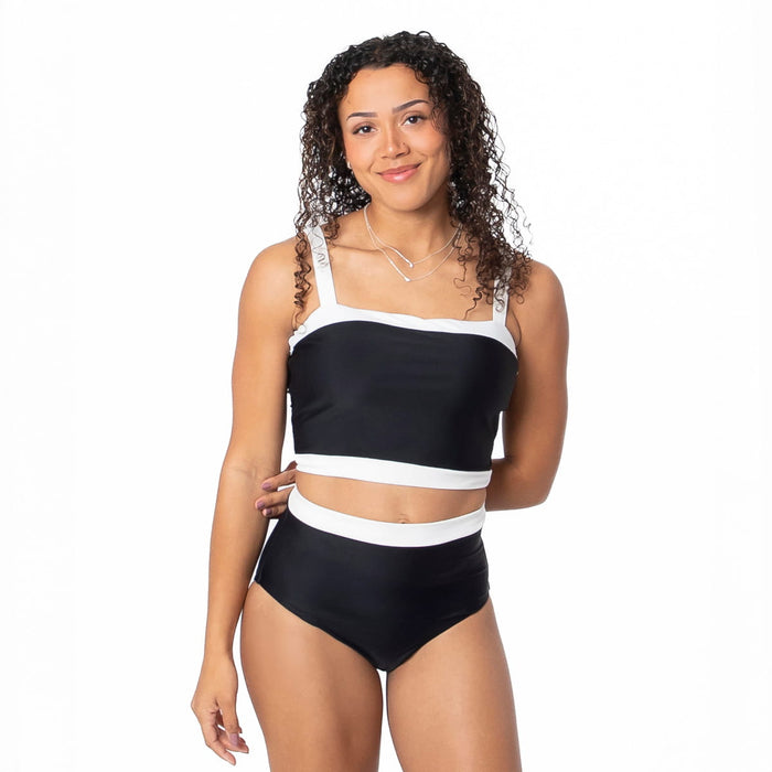 Square Neck Outline Tankini Top Swim Top Janela Bay- Tilden Co.
