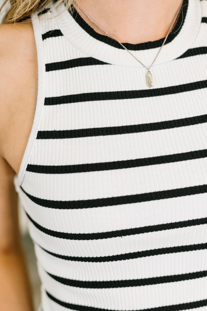 Start to Finished Ribbed Halter Tank Tops Ave Shops- Tilden Co.