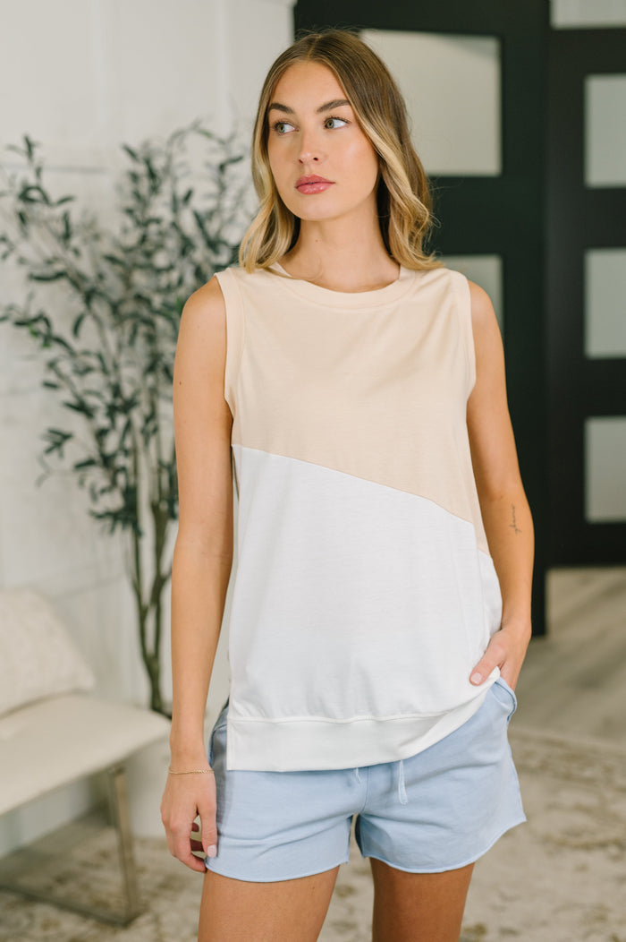 Steady Increase Color Block Sleeveless Top Tops Ave Shops- Tilden Co.