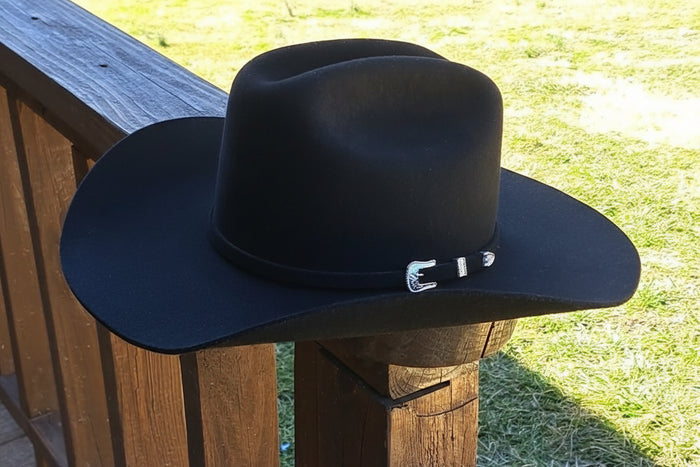 Stetson Stallion Vintage Black Felt 7 1/4"