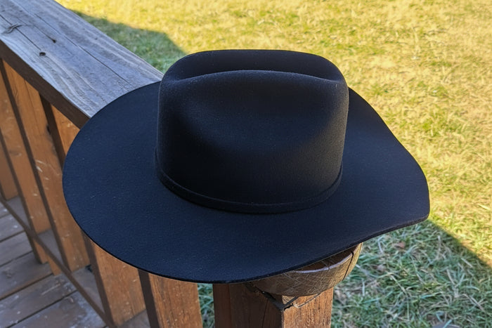 Stetson Stallion Vintage Black Felt 7 1/4"