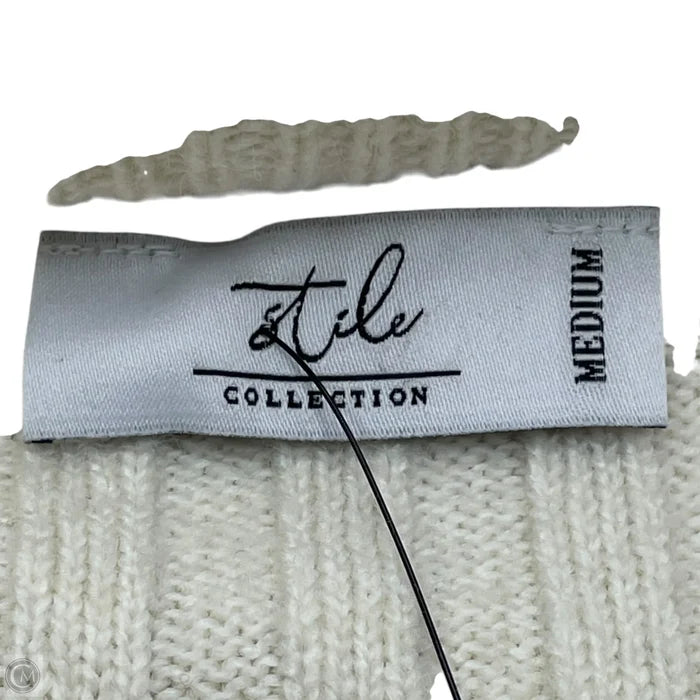 Sweater By Stile In Cream, Size: M