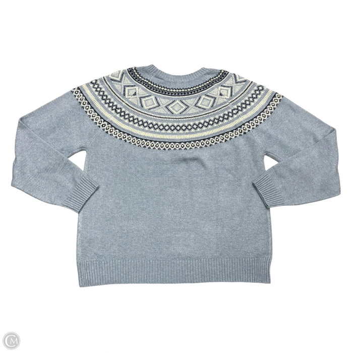 Sweater By Weatherproof In Black & Blue, Size: M