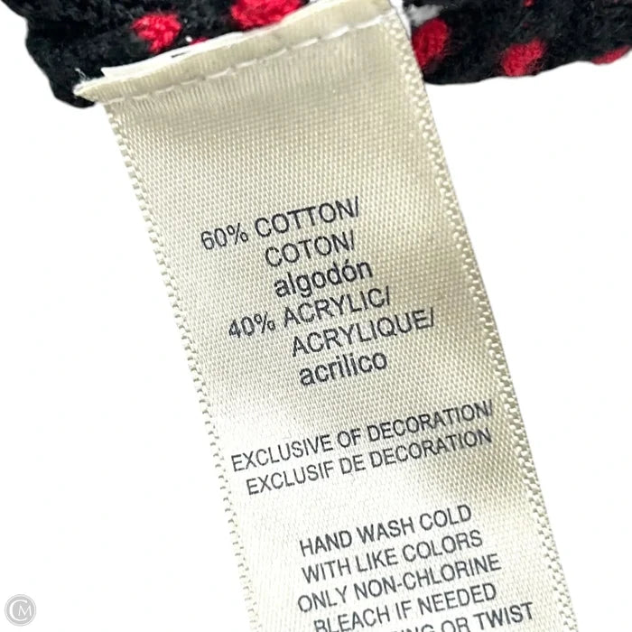 Sweater Cardigan By Rafaella In Black & Red, Size: 2x