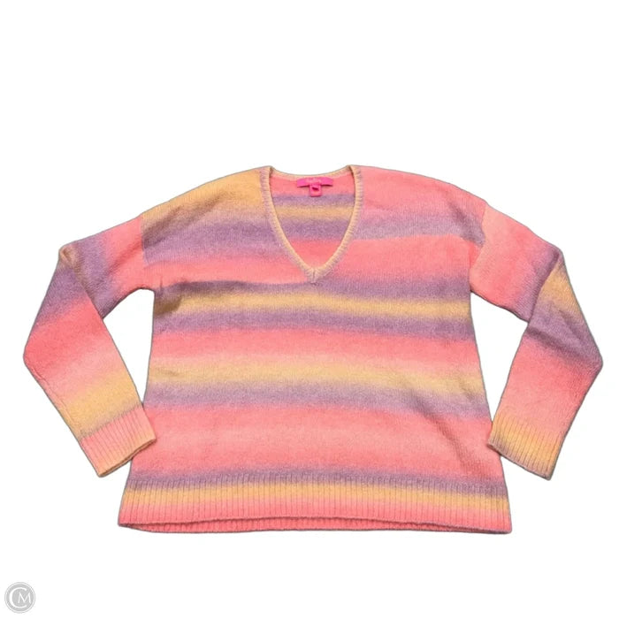 Sweater Designer By Lilly Pulitzer In Pink & Purple, Size: L