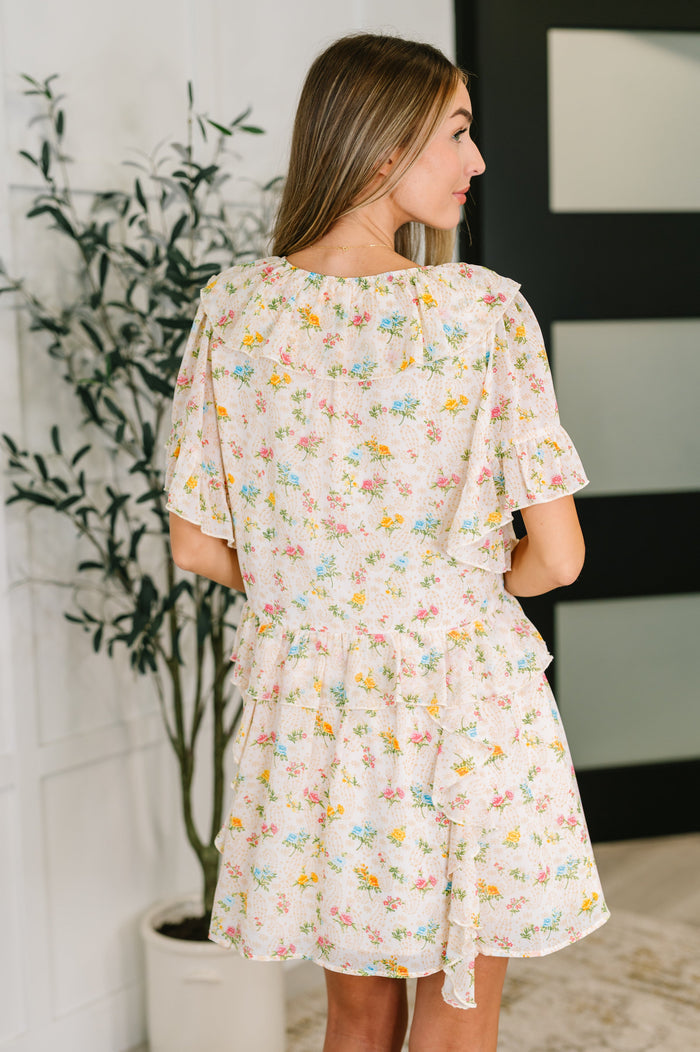 Sweet Escape Boho Floral Dress Knee Length Dress Ave Shops- Tilden Co.