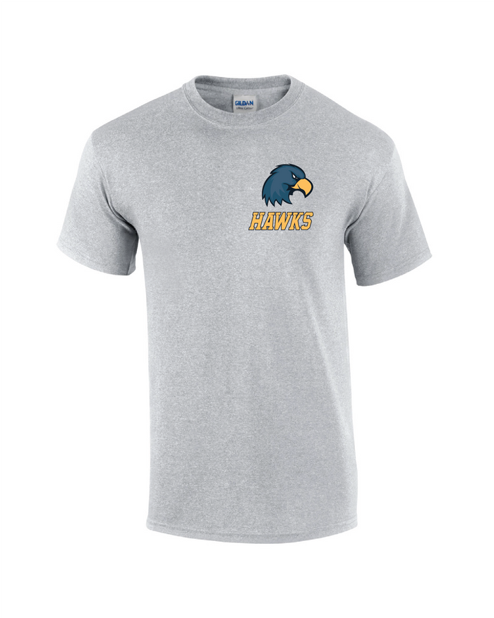 T-Shirt - Short Sleeve - Cotton - Gray - Men's/Youth - Hawk Designs