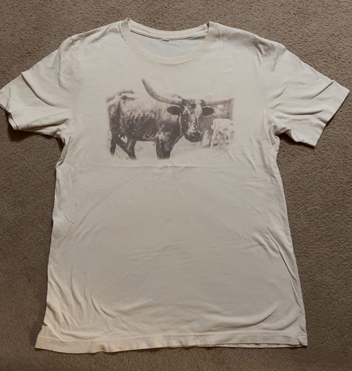 Tan Longhorn Soft T-shirt XL/L