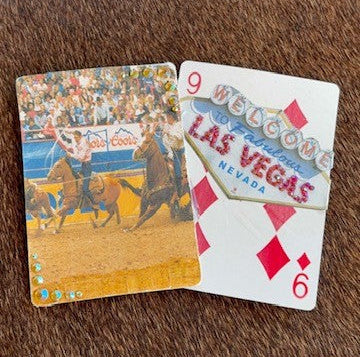 Team Roping - Las Vegas - Hat Card Set Bedazzled