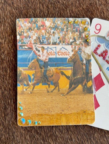 Team Roping - Las Vegas - Hat Card Set Bedazzled