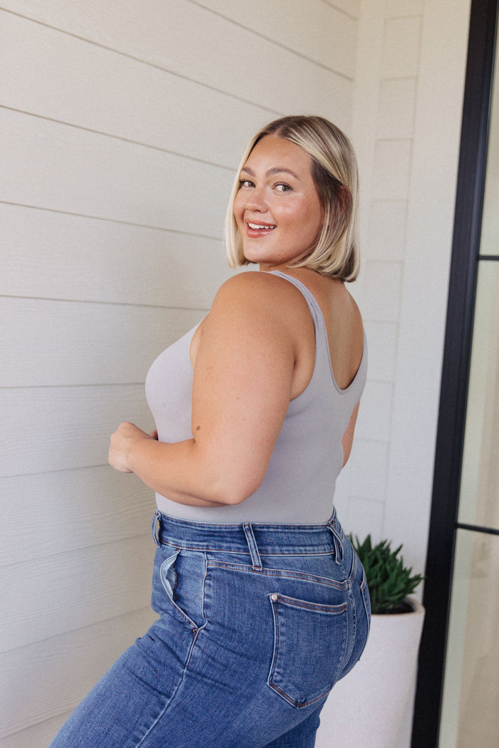 The Basics Bodysuit in Grey Jumpsuit Ave Shops- Tilden Co.