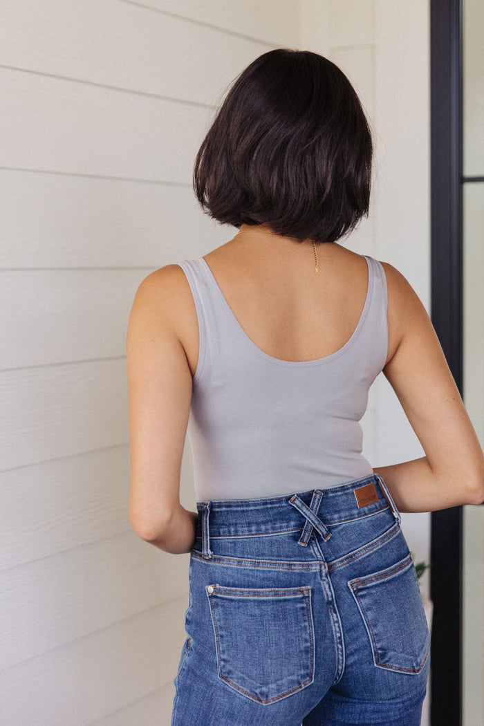 The Basics Bodysuit in Grey Jumpsuit Ave Shops- Tilden Co.