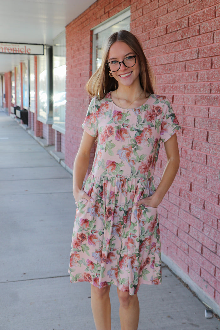 The Hattie Bloom Dress Knee Length Dress BomBom- Tilden Co.