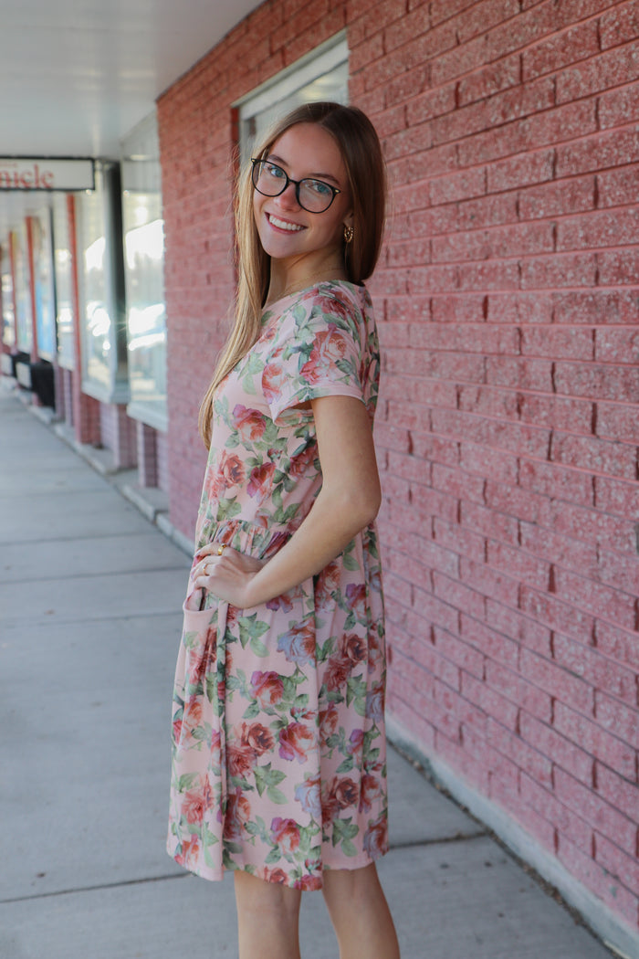 The Hattie Bloom Dress Knee Length Dress BomBom- Tilden Co.