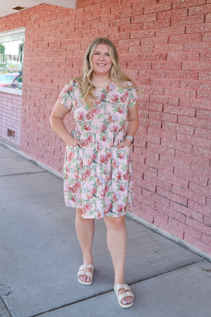 The Hattie Bloom Dress Knee Length Dress BomBom- Tilden Co.