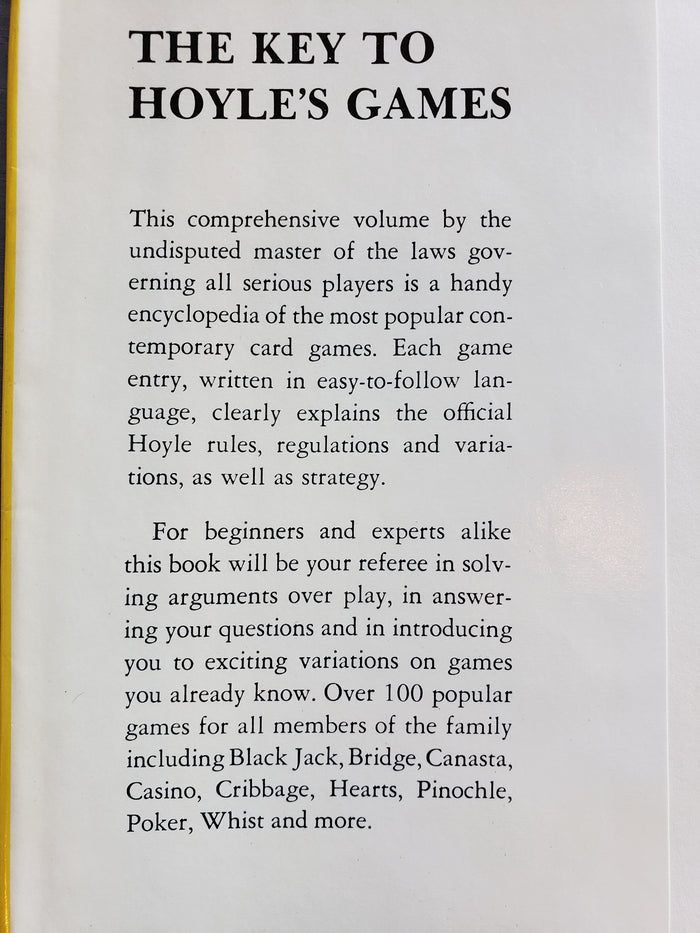 The Key to Hoyle's Games